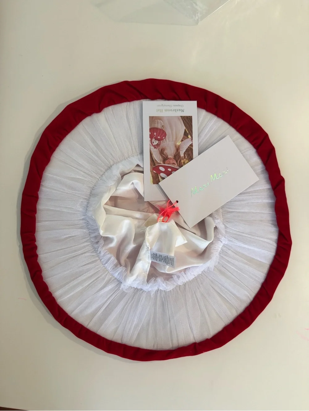 Meri Meri Kids Mushroom Hat - Red with White Spots 3-6 months